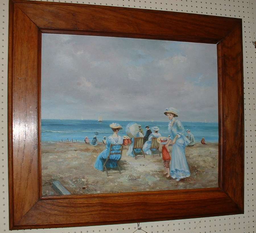 Painting of Normandy Beach Scene