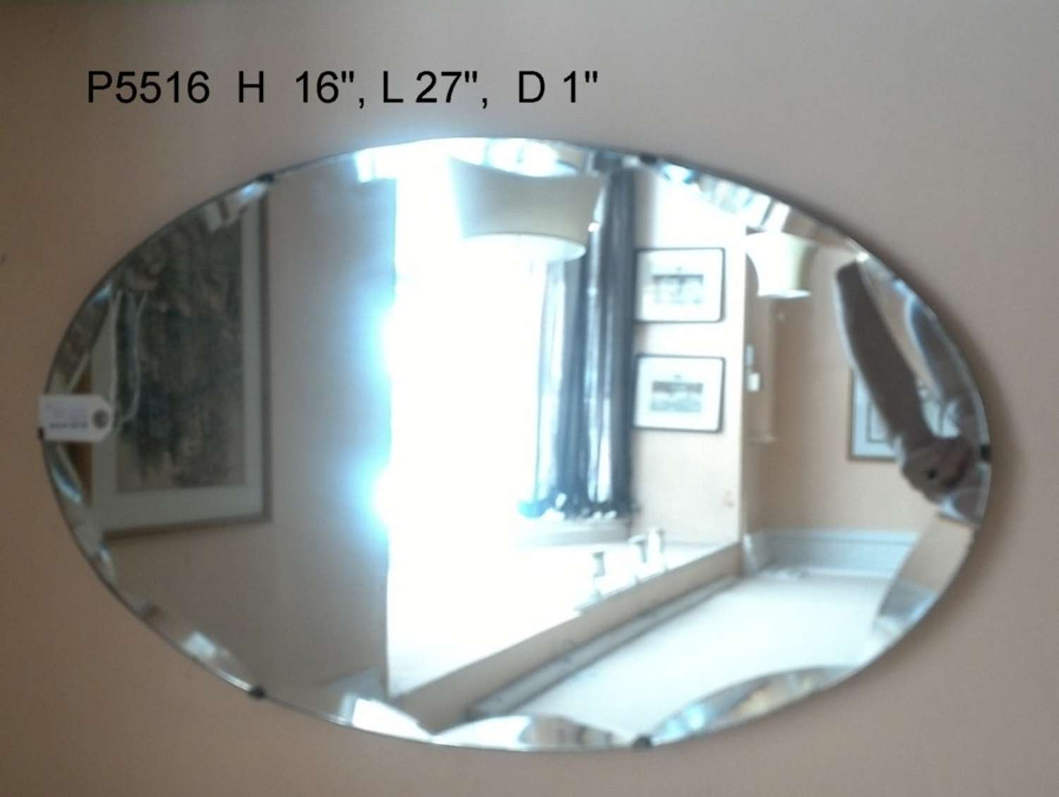 Oval Beveled mirror
