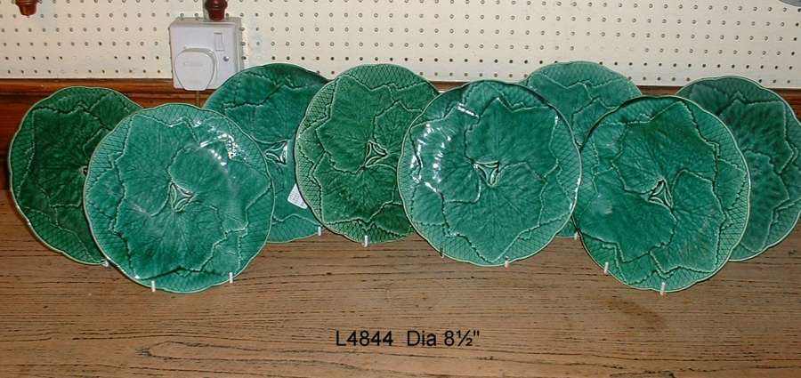 Set of 8 French Majolica Plates