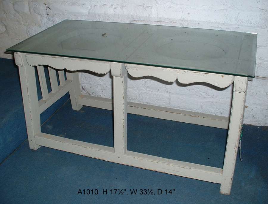 Glass top low table