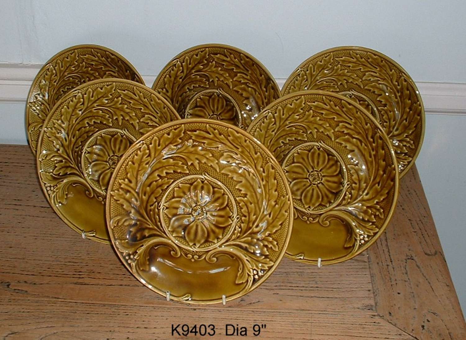 Set 6 Artichoke Plates by Gien